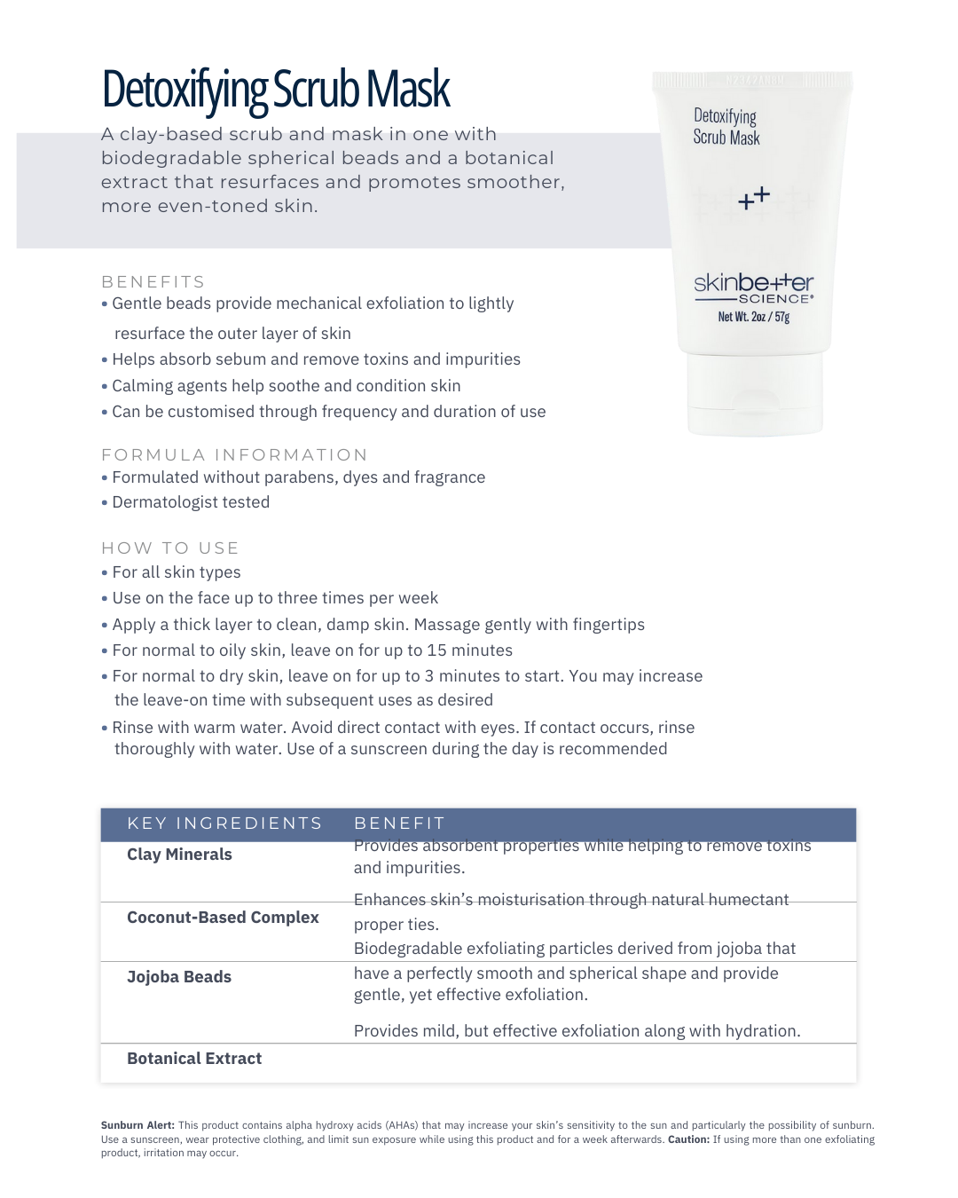 Skin better - Detoxifying Scrub mask