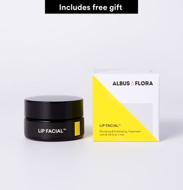 Albus and Flora LIP FACIAL Plumping & Exfoliating Mask for Lips & Vertical Lines