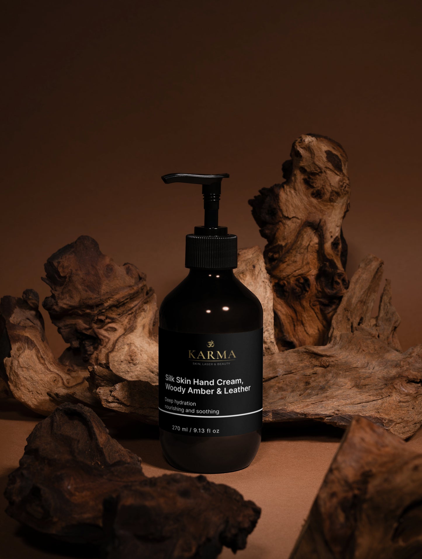 Karma's Silk Skin Hand Cream, Woody Amber & Leather
