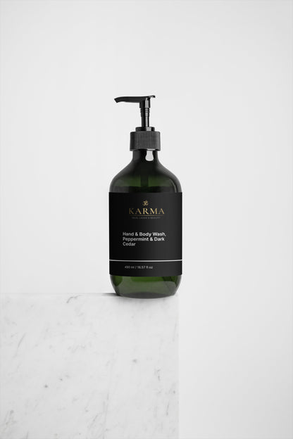 Karma's Hand & Body Wash, Peppermint & Dark Cedar
