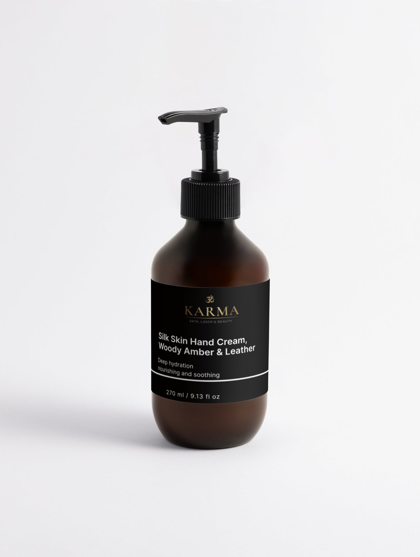 Karma's Silk Skin Hand Cream, Woody Amber & Leather