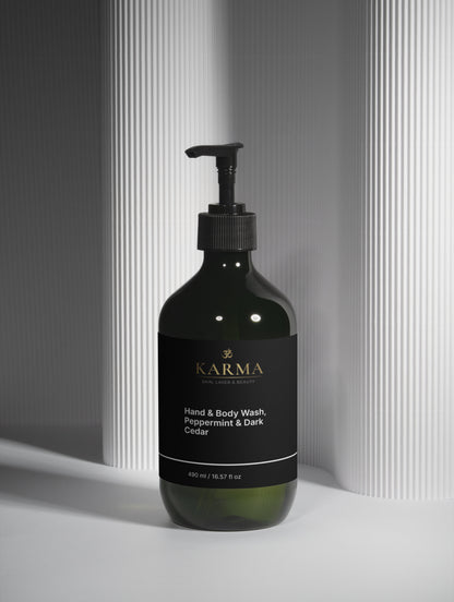 Karma's Hand & Body Wash, Peppermint & Dark Cedar