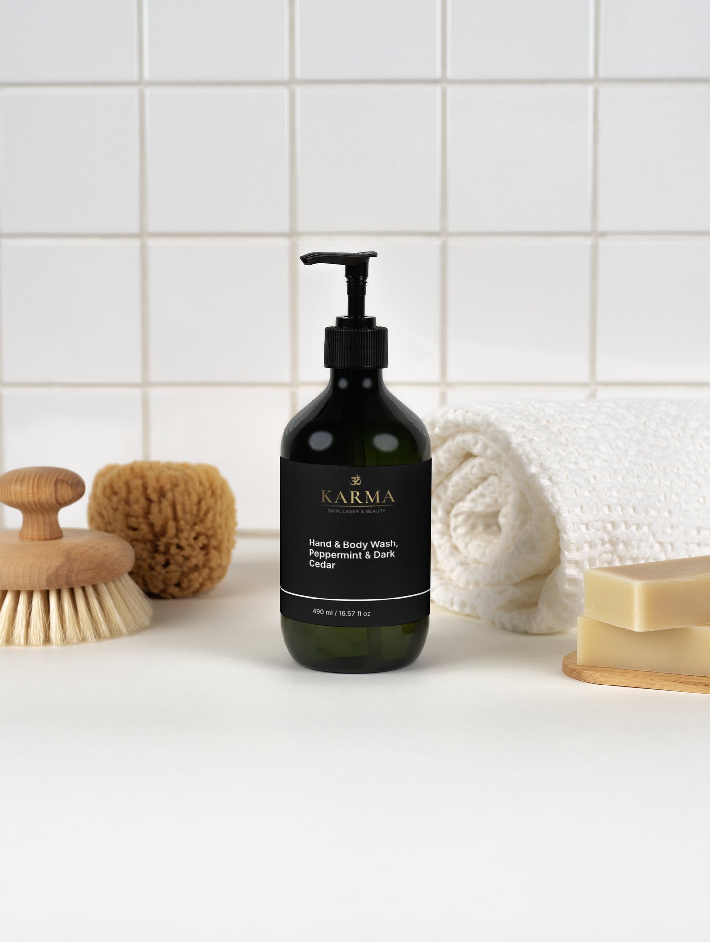 Karma's Hand & Body Wash, Peppermint & Dark Cedar