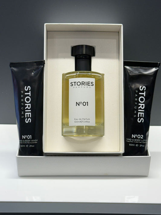 Perfect pair - Stories No1 100 ml perfume -free no2 body lotion and no1 body wash