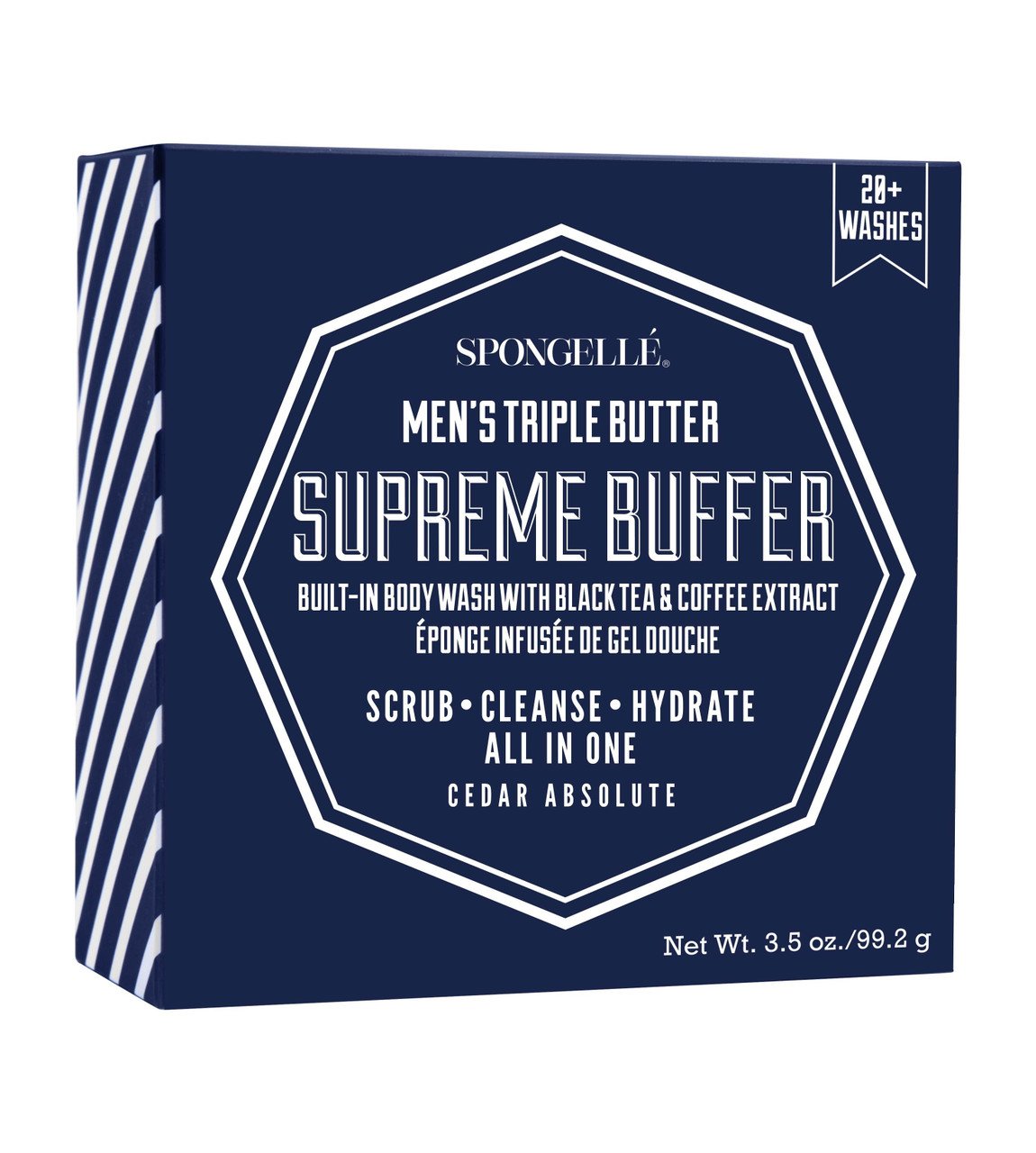 Spongellé Men's Supreme Buffer Cedar Absolute.